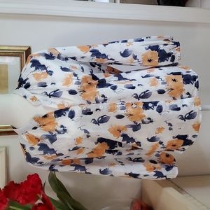 Floral blouse blue yellow